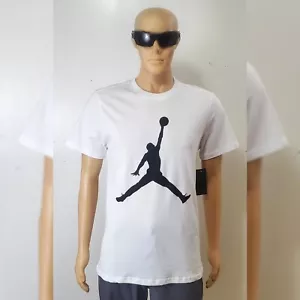CAMISETA AIR JORDAN HOMBRE JUMPMAN LOGO GRANDE MANGA CORTA CUELLO REDONDO TALLA S BLANCA - Imagen 1 de 8