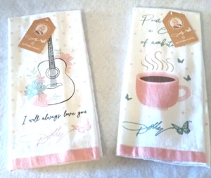DOLLY PARTON 2 Dish Towels - "Gorgeous Collection" Dollar General RARE SOLD OUT! - Picture 1 of 5