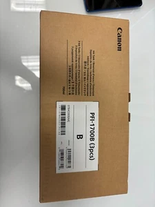 ORYGINALNY NOWY ZAPIECZĘTOWANY wkład atramentowy Canon PFI-1700 PGY, CO, GY, B, PC, PM - Zdjęcie 1 z 13