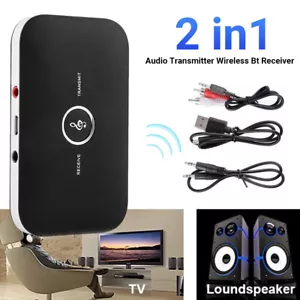 Transmitter Wireless Bluetooth Receiver 3.5MM RCA Music HIFI Adapter 2 in1Audio - Picture 1 of 13