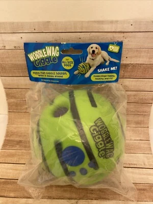 Wobble Wag Giggle Ball brinquedo interativo para cachorro divertido riso sons como visto na TV - Imagem 1 de 4