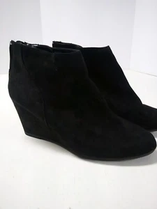 Fioni Black Suede Booties , Size 11, Pre-owned - Picture 1 of 7