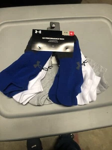 Under Armour Performance Tech No Show Socks 6 Pair Men’s 7-8 1/2 Women’s 6-10 - Picture 1 of 3