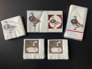 NEW! VINTAGE *Gordon Fraser Gallery GOOSE GEESE Paper Napkins Beverage Coasters - Picture 1 of 12