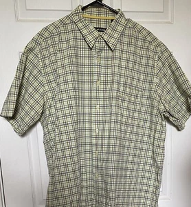 CAMISA DKNY PARA HOMBRE A CUADROS INFORMAL CON BOTONES AMARILLA LT AZUL BLANCO TALLA XXL/2X - Imagen 1 de 7