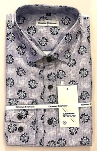 Linen Look - Floral Printed Smart, Classic, Casual, Party Cocktail - Shirt (557) - Picture 1 of 3