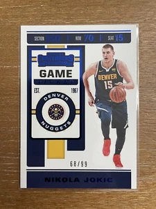 2019-20 Panini Contenders Nikola Jokic #85 boleto de juego azul/99 serie NBA - Imagen 1 de 11