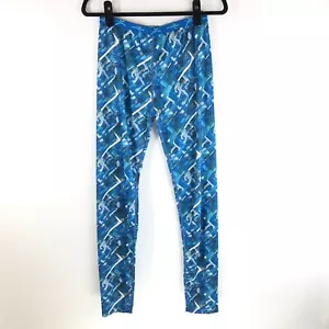 Terramar Youth Kid's Power Play Base Layer Pants Pull On Geometric Blue XL - Picture 1 of 5