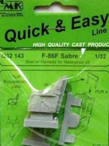 CMK - F-86F Sabre Seat con arnés con correas cabina 1:32 kit modelo Hasegawa - Imagen 1 de 1