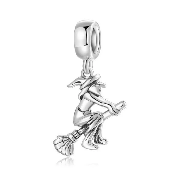 Charm Dangle Hexe Hut Figur Magie 925 Silber - Anhänger für Armband - Bild 1 von 1