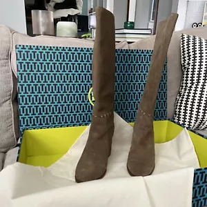 Stivali donna Tory Burch scamosciati contraire 90 mm River Rock taglia 8 M - Foto 1 di 8