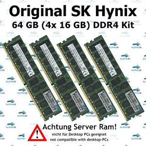 64 GB (4x 16 GB) Rdimm DDR4-2133 Supermicro X10DRi-T4+X10DRL-C X10DRL-CT RAM - Picture 1 of 1