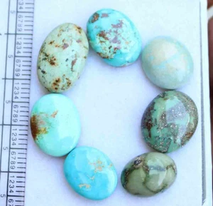 31.0 Ct NATURAL ARIZONA TIBETAN TURQUOISE 10.5*15.5 Mm CABOCHON LOOSE GEMSTONE - Picture 1 of 5