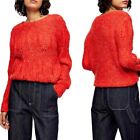 TOPSHOP Petal Pointelle Sweater Red NWT US 8-10 (M)