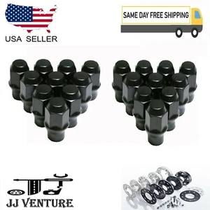 20Pc Black M14x1.5 ET Style Lug Nut 3/4" Hex Grand Cherokee Wrangler Gladiator - Picture 1 of 4