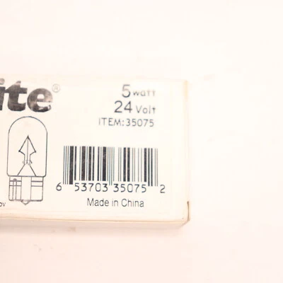 (10-Pk) Sunlite Xenogeny Wedge Light Bulb 5W 24V Clear 35075 - Image 1 of 4