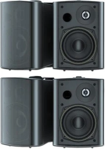 5.25 Inches 600 Watts Indoor Outdoor Bluetooth Speakers Wired Wall Mount 2 Pairs - Picture 1 of 30
