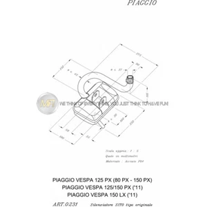 FOR PIAGGIO VESPA?150 PX FULL SYSTEM EXHAUST SITO LEOVINCE STAINLESS STEEL - Picture 1 of 1