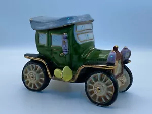 Vintage Porcelain Car Trinket Box Roma Desk Ornament Figurine - Picture 1 of 12