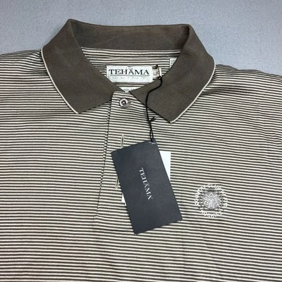 Camisa polo masculina de golfe Tehama tamanho G algodão bordado Country Club of The Rockies - Imagem 1 de 4