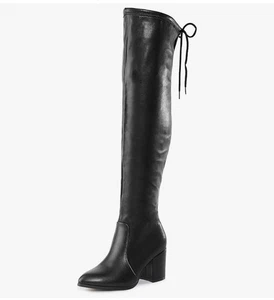 DREAM PAIRS Women Thigh High Fashion Boots Over The Knee Block Heel Boots SZ 8 - Picture 1 of 5