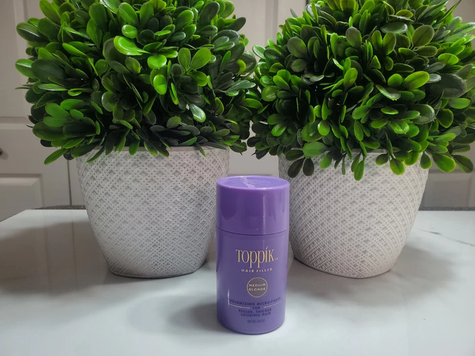 Toppik Hair Filler Volumizing Micro Fibers Keratin Thicker Med Blonde 0.42 Oz