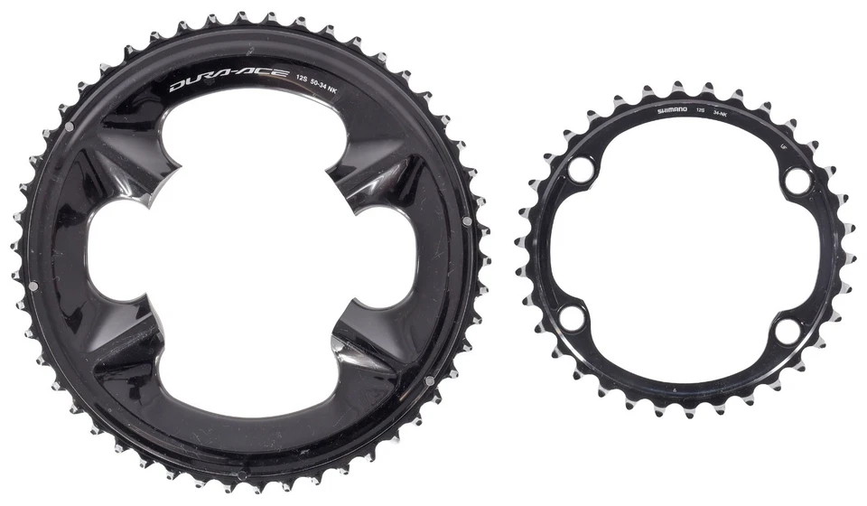 Shimano Dura-Ace FC-R9200 2 x 12 Speed Road Bike Chainring SET 50/34T Triathlon - Image 1 of 2