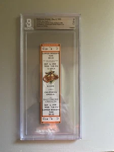 Boleto de temporada Cal Ripken Jr 2131 9-6-95 pases Lou Gehrig muy bonito BGS como nuevo 7 - Imagen 1 de 2