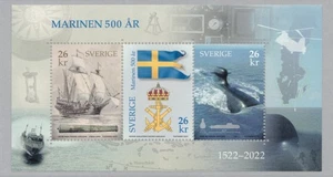 2022 Sweden 500 Years Swedish Navy MNH s/s - Picture 1 of 1