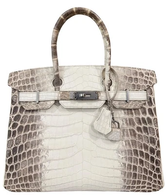 Hermes Birkin 30 Blanco Himalaya Cocodrilo Cuero Mate Paladio Herrajes RARO Foto 1 de 4