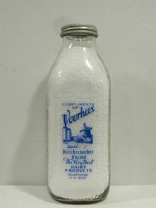 SSPQ Milk Bottle Voorhees Knickerbocker Dairy Amsterdam NY Refrigerator Bottle - Picture 1 of 2