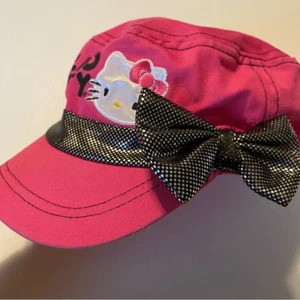 Hello Kitty hot pink bow tie Baseball Cap Hat large girls/small adult - Picture 1 of 5