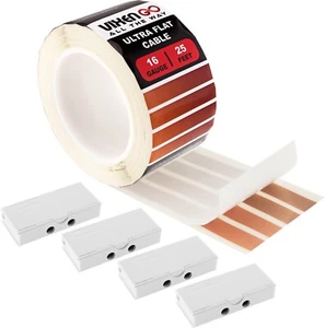 VIXEN GO 16AWG 4-CONDUCTOR FLAT CABLE KIT FOR SPEAKERS,DOORBELL,LED LIGHT 25FT - Picture 1 of 10