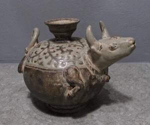 Ancient Sawankhalok Buffalo, Pottery Si Satchanalai Klin, Sukhothai 14/15th C - Picture 1 of 7