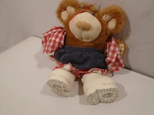 Furskin Plush Vintage 1985 Xavier Roberts Girl Teddy Bear 14" Stuffed animal - Picture 1 of 7
