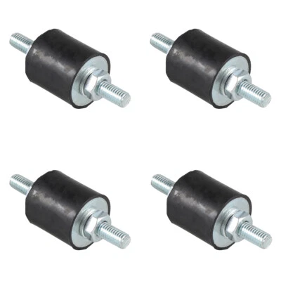 4pcs M8 Anti-Vibration Rubber Isolator Mounts with Studs Shock Absorber 0.31" - Image 1 of 4