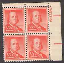 US. 1030. 1/2c. Benjamin Franklin, PB4. #26709 UR. MNH. 1958