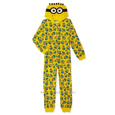 Pijama Minion Talla 6 7 8 Niños Una Pieza Traje Unión Manta Durmiente Disfraz Niña Foto 1 de 3