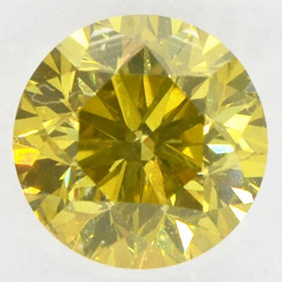 Round Shape Diamond Enhanced Fancy Yellow Loose 1.19 Carat SI1 IGI Certificate - Image 1 of 4