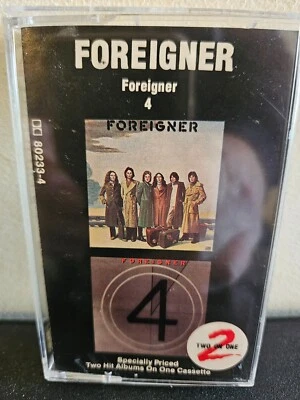FOREIGNER Foreigner + 4 1987 CASSETTE TAPE LOU GRAMM 2 ALBUMS ON ONE TWO ON ONE - Image 1 of 4