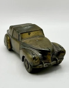 Vintage Banthrico 1941 Lincoln Continental Bronze Car Coin Bank - Picture 1 of 8