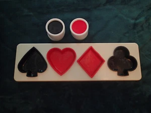 Juego de 4 bandejas de juego de colección para bocadillos póquer fiesta comida para servir - Imagen 1 de 1