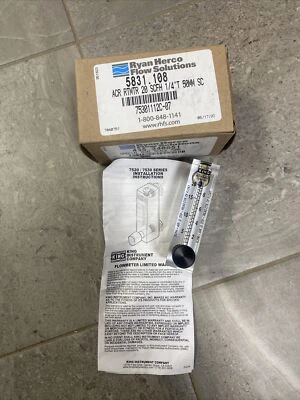 KING INSTRUMENT 1/4FNPT BR EP  SPECIAL DUAL SCALE FLOW METER 75301112C07 NIB - Image 1 of 4