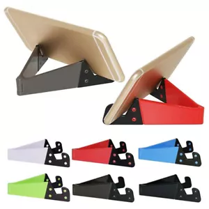Universal V Shaped Mobile Phone Stand Holder Rack For Smart Phone iPad Table ♢ - Picture 1 of 19