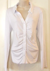 Social Standard Sanctuary Ruched Button T-shirt White Women's Sz XL NWT MSRP$89 - Picture 1 of 3