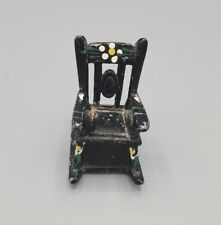 Cast Iron Rocking Chair Shaker Black Hand Painted Vintage cork