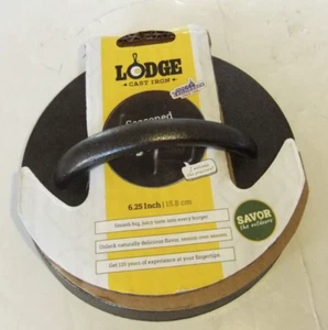 Lodge Gusseisen Grill Presse Gewürzt Schwerlast Kochen Werkzeug 6,75x4,5 Zoll - Bild 1 von 8