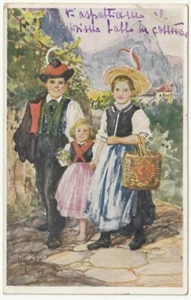 ILLUSTRATORE - ARTIST SIGNED - COSTUMI - TIROLO - VIAGG. 1934 -92599- - Imagen 1 de 1