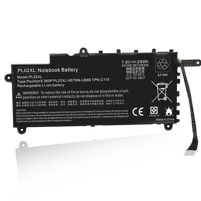 Batería PL02XL para HP Pavilion 11 X360 11-N010DX 11-N030TU 751875-001 Foto 1 de 4