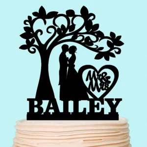 Lebensbaum Tortenfigur Cake Topper Wedding Hochzeit Acryl Tortenstecker NEU - Picture 1 of 5